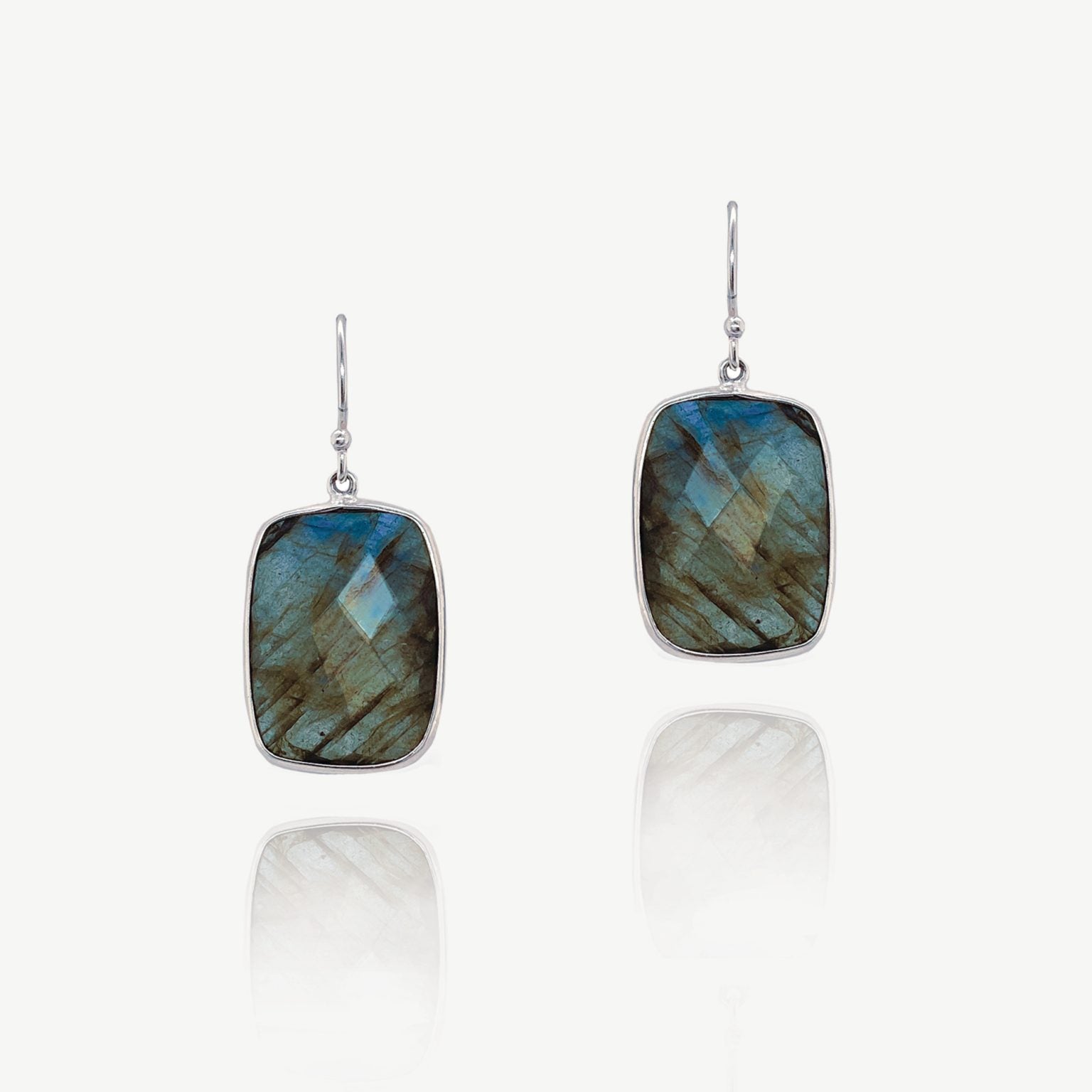 AQUA CHALCEDONY GEMSTONE DROP EARRINGS