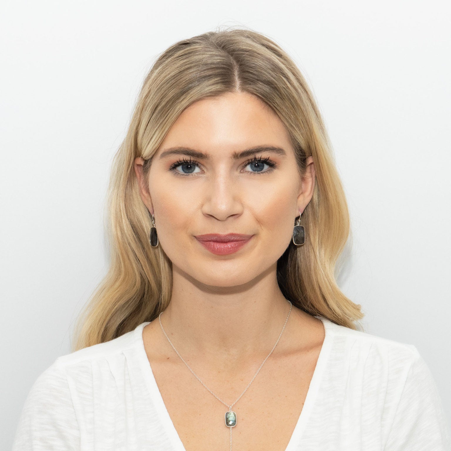 AQUA CHALCEDONY GEMSTONE DROP EARRINGS