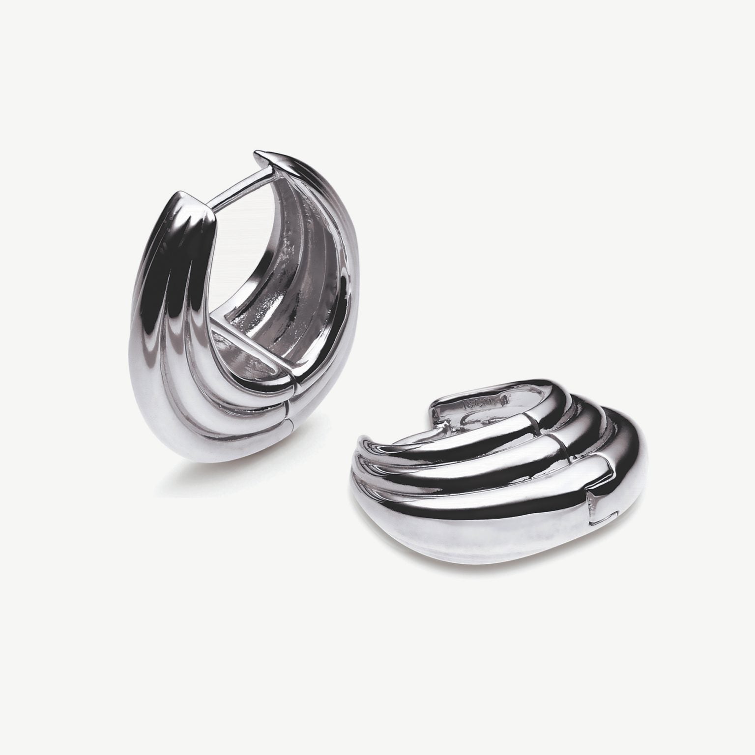 MIDAS CHUNKY RIDGE HOOP EARRINGS