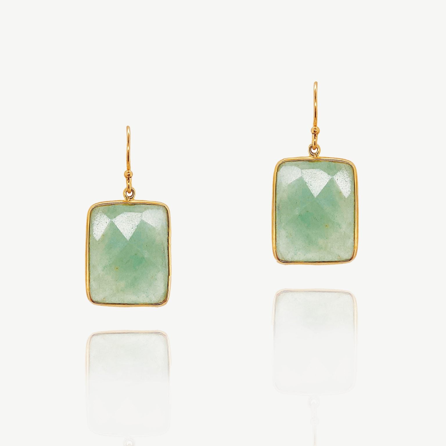 AQUA CHALCEDONY GEMSTONE DROP EARRINGS