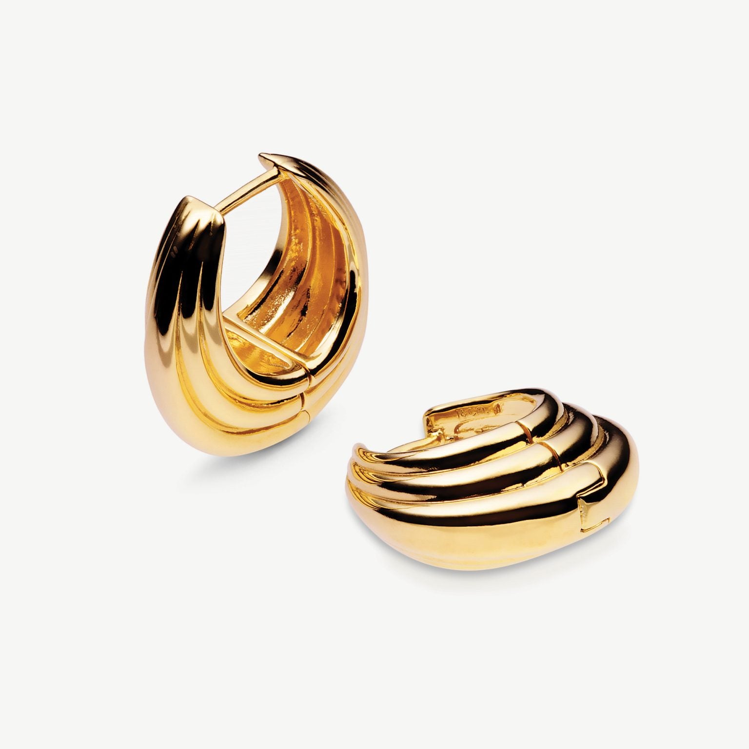 MIDAS CHUNKY RIDGE HOOP EARRINGS