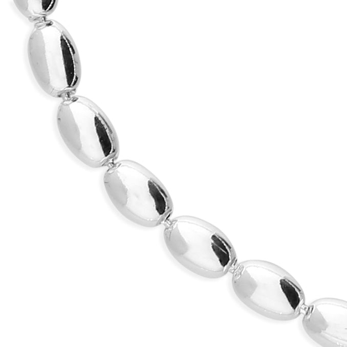 Sterling Silver Anklet with Large Seed Design