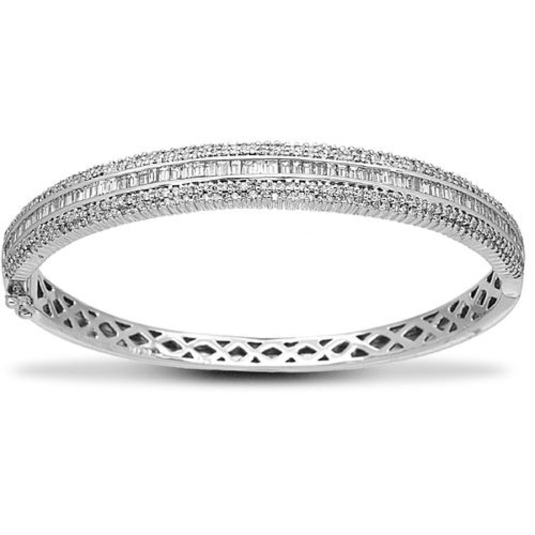 18 ct White Gold & Diamond Bangle