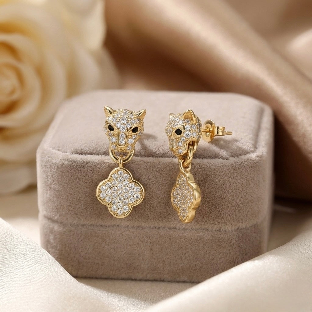 Panther Drop Earrings
