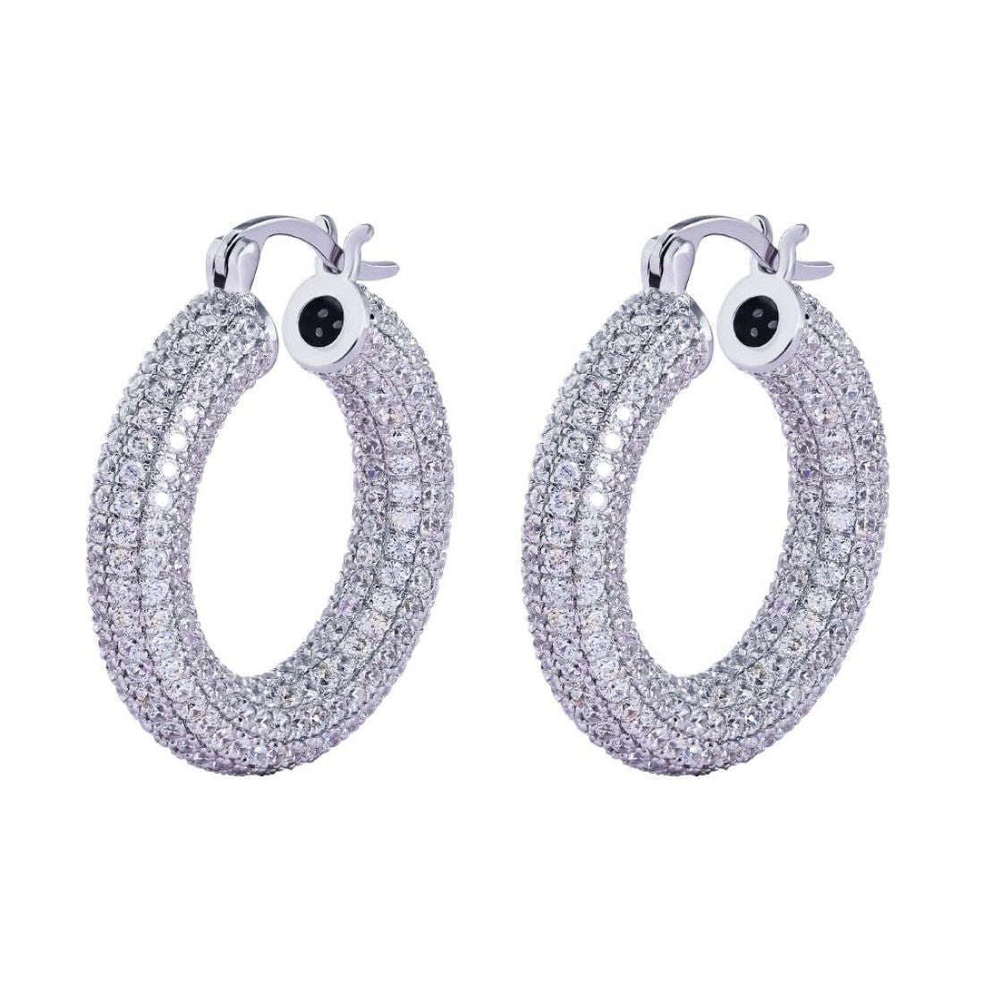 Opulence Triple Pavé Hoop Earrings